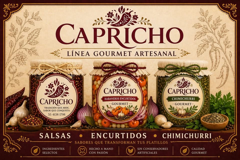 La línea gourmet de Capricho: salsa macha, habaneros y chimichurri